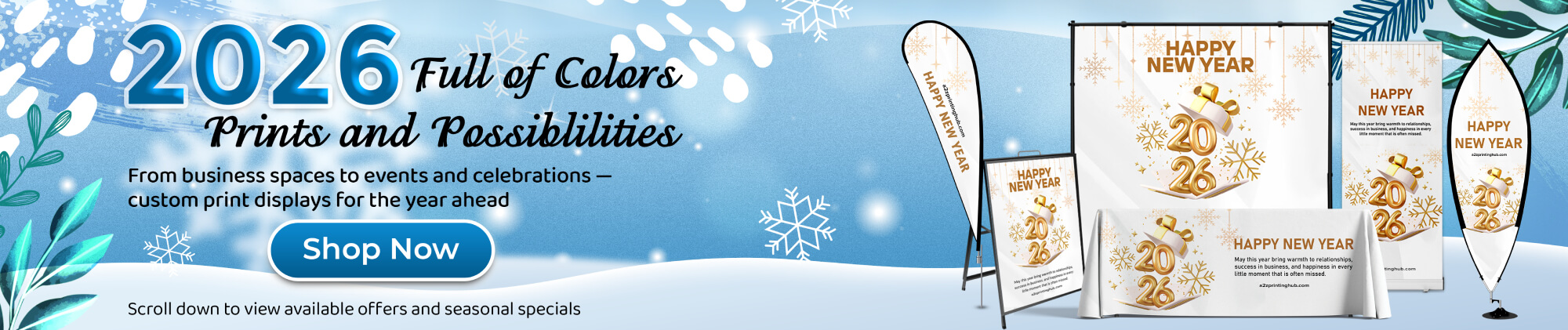 Happy New Year 2026 Banner