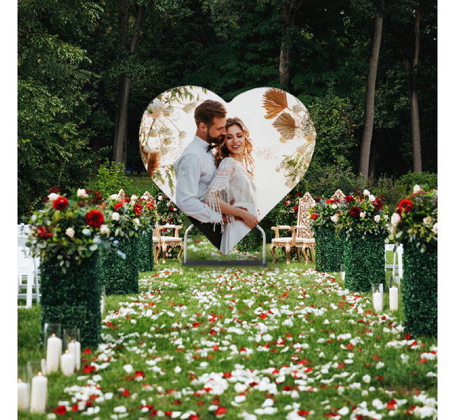 Ez tube backdrop heart shape - Premium printing and custom designs for businesses and events.