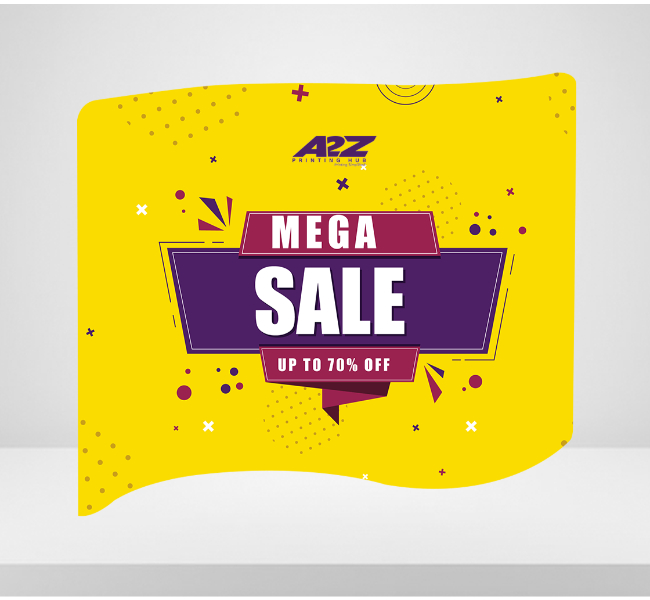Ez tube backdrop s shape - Premium printing and custom designs for businesses and events.