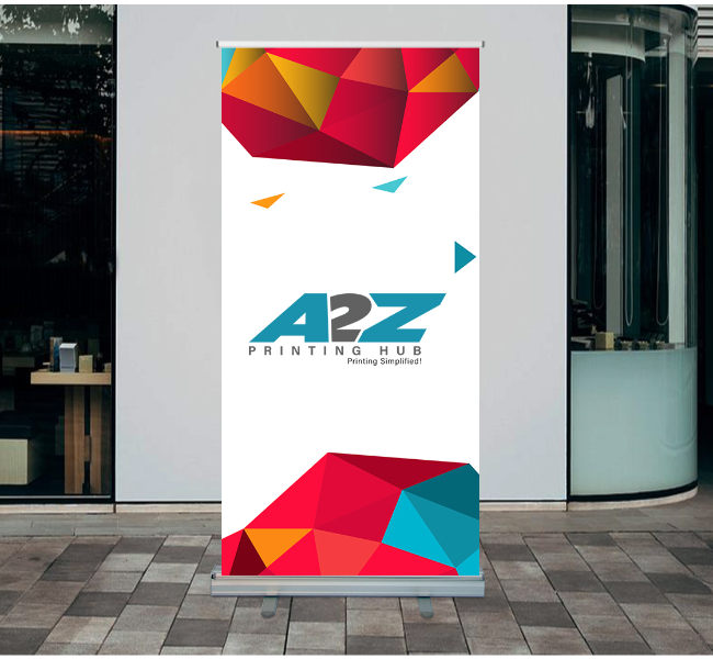 Standard roll up banner stands silver - Premium printing and custom designs for businesses and events.