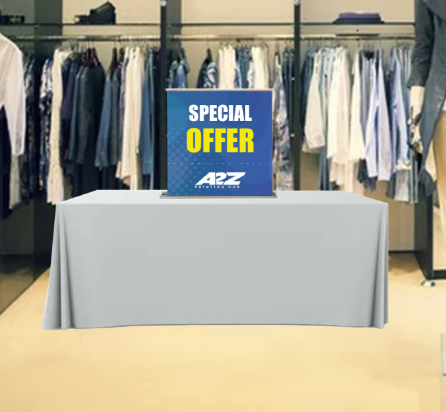 Silverstep tabletop retractable banner stand - professional portable display