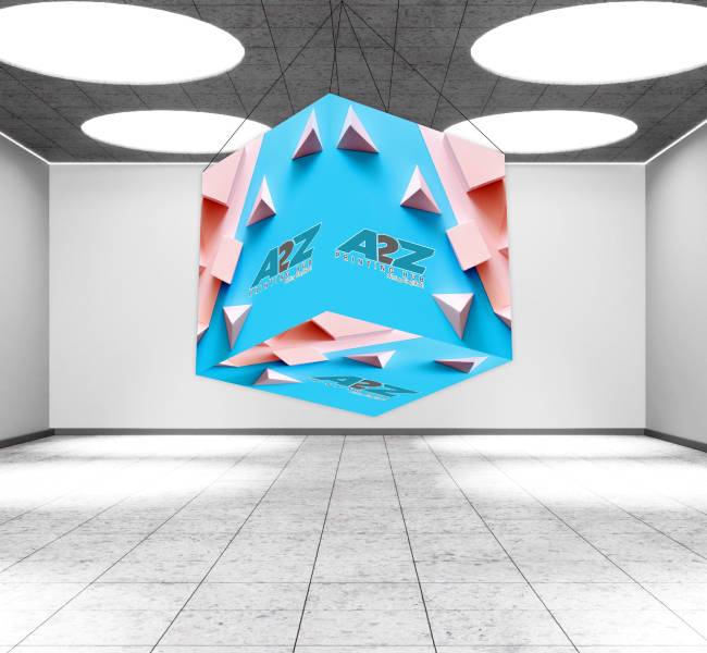 SkyTube Hanging Banner - Square Cube for trade shows - Image 3