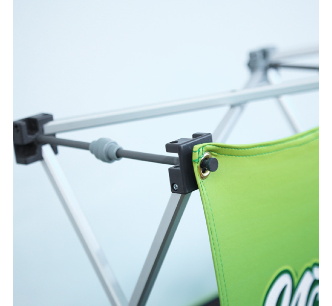 Triangular large grid table top pop up display - Premium printing and custom designs for businesses and events.
