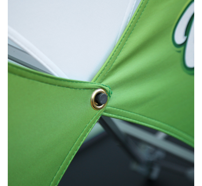 Triangular large grid table top pop up display - Premium printing and custom designs for businesses and events.