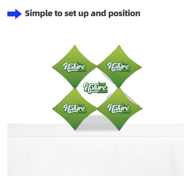 X grid table top pop up display - Premium printing and custom designs for businesses and events.