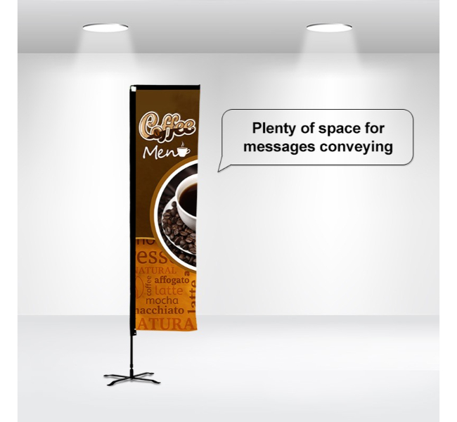 Advertising flag rectangle - Premium printing and custom designs for businesses and events.