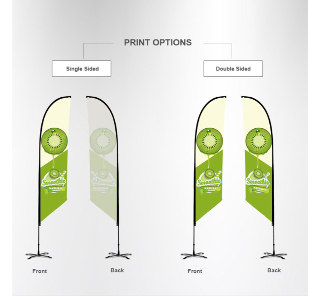 Angled flags - Premium printing and custom designs for businesses and events.