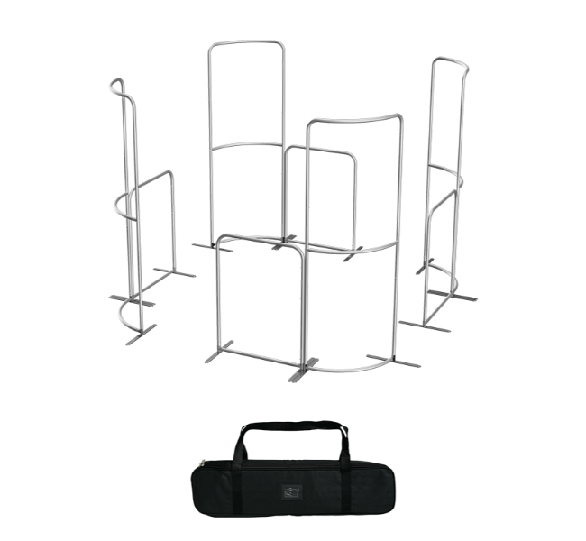 10 ft x 10 ft Four Corner Curved Magnetic Modular Fabric Display