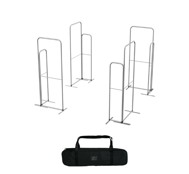 10 ft x 10 ft Four Corner L-Shape Magnetic Modular Fabric Display