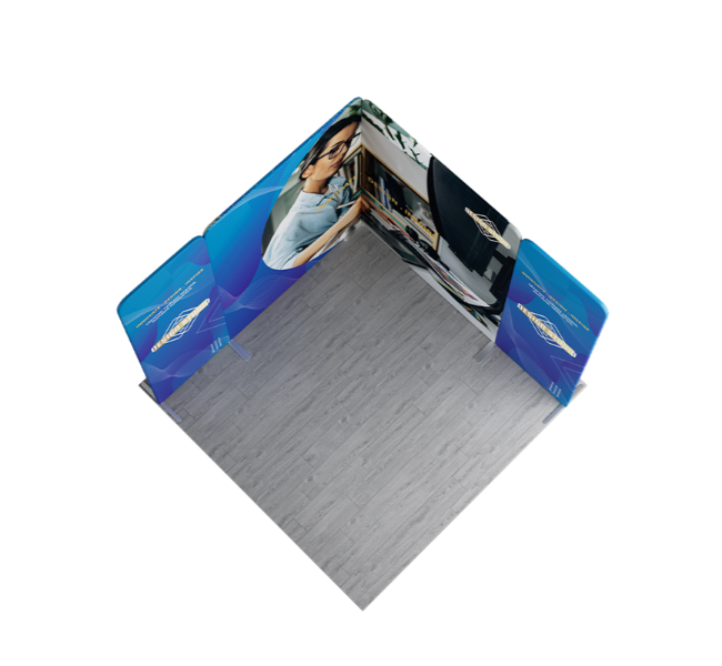 10 ft x 10 ft L-Shape Magnetic Modular Fabric Display