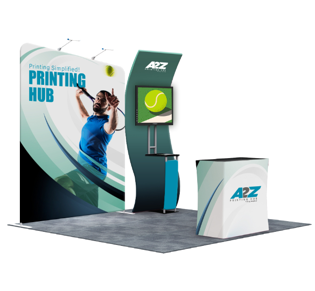 Image of 10 ft x 10 ft Modular Trade Show Booth With Backdrop and S Stand