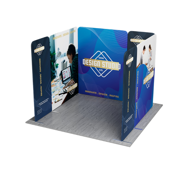 10 ft x 10 ft U-Shape Magnetic Modular Fabric Display