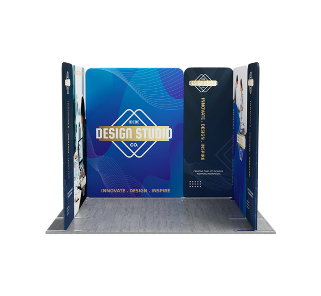 10 ft x 10 ft U-Shape Magnetic Modular Fabric Display