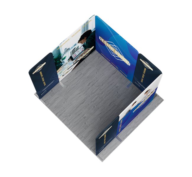 10 ft x 10 ft U-Shape Magnetic Modular Fabric Display