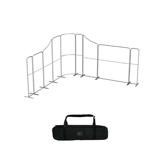 13 ft x 13 ft L-Shape Wave Magnetic Modular Fabric Display