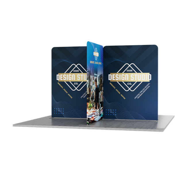 13 ft x 13 ft X-Shape Magnetic Modular Fabric Display