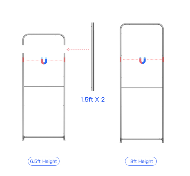 13 ft x 13 ft X-Shape Wave Magnetic Modular Fabric Display