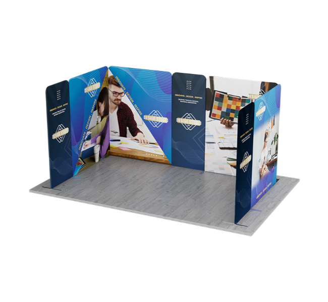 16.4 ft x 10 ft U-Shape Magnetic Modular Fabric Display