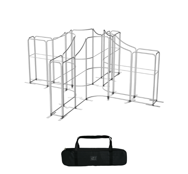 16.4 ft x 16.4 ft X-Shape Wave Magnetic Modular Fabric Display