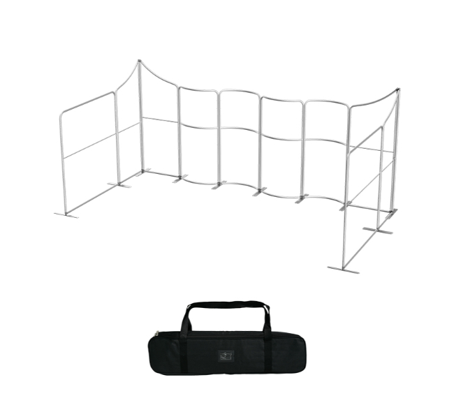 20 ft x 10 ft U-Shape Wave Magnetic Modular Fabric Display