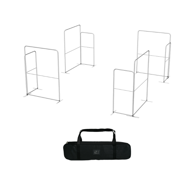 20 ft x 20 ft Four Corner L-Shape Magnetic Modular Fabric Display