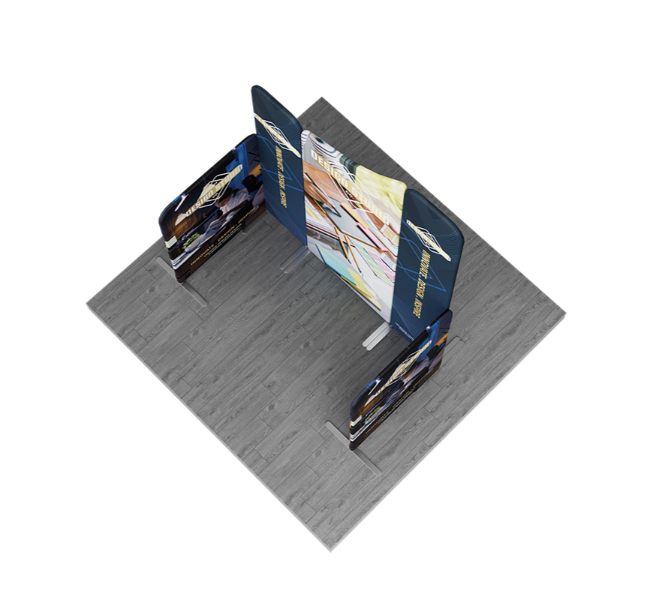 6.5 ft x 6.5 ft Curved Wave Magnetic Modular Fabric Display