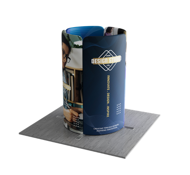 6.5 ft x 6.5 ft Round Tower Magnetic Modular Fabric Display