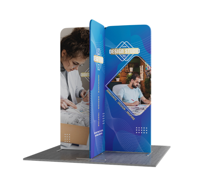 6.5 ft x 6.5 ft X-Shape Magnetic Modular Fabric Display
