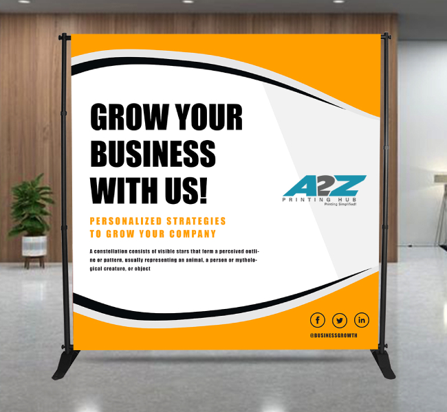 Adjustable banner stands - Premium printing and custom designs for businesses and events.