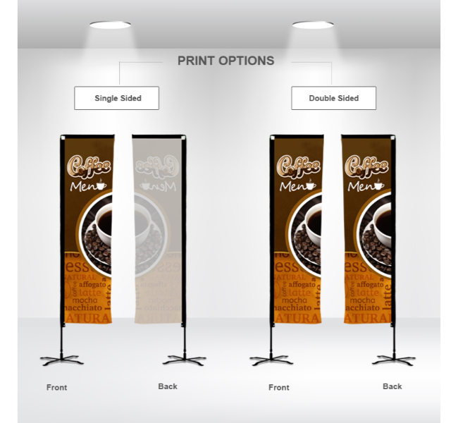 Advertising flag rectangle - Premium printing and custom designs for businesses and events.