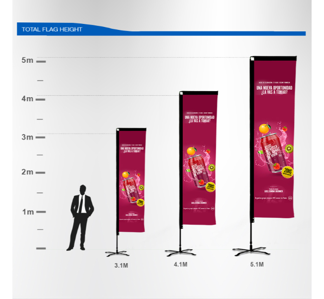 Advertising flag rectangle - Premium printing and custom designs for businesses and events.