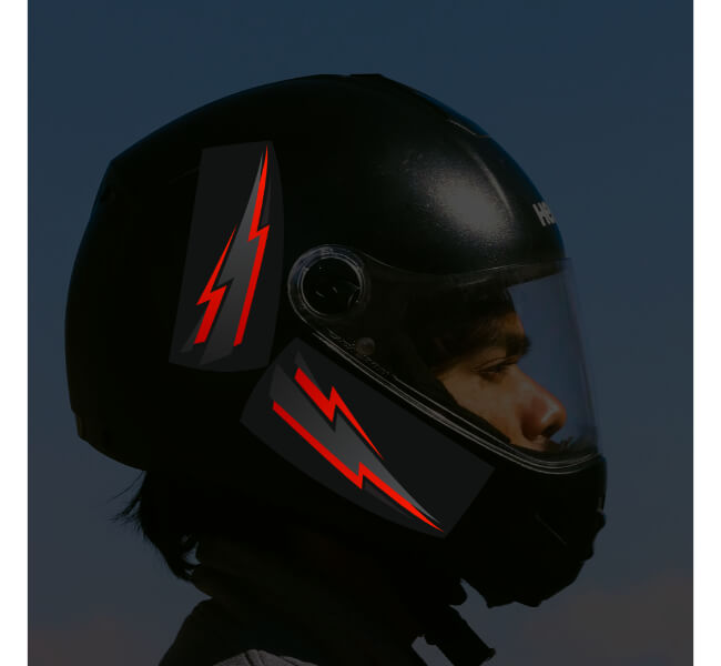 Custom Reflective Helmet Decals 2