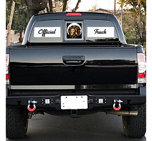 Custom Truck Rear Window Decals 2