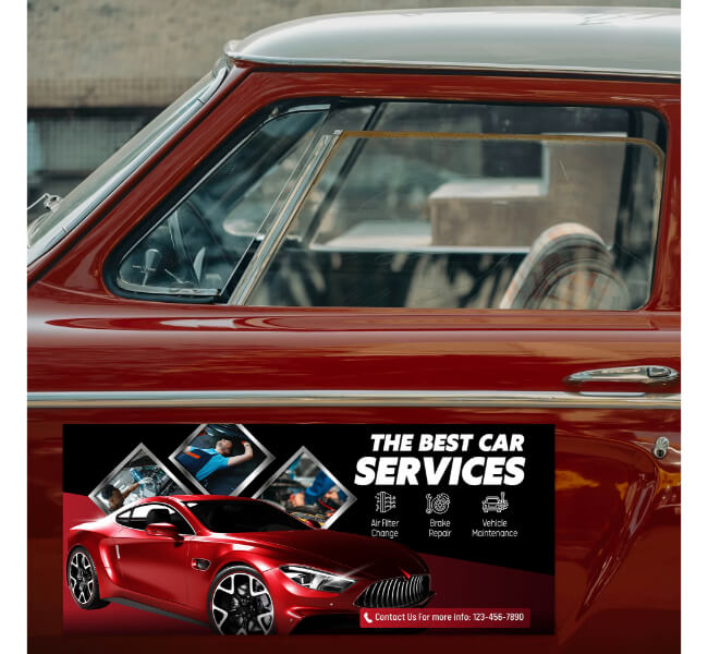Custom Magnetic Car Door Signs 3