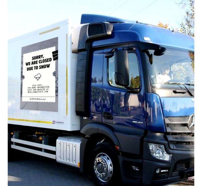 Custom Magnetic Truck Door Signs 1