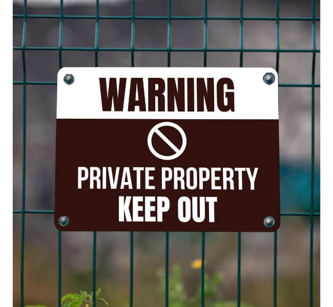 Custom Private Property Signs