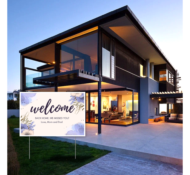 Custom Welcome Home Yard Signs 1