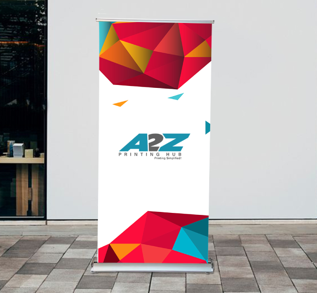 High-quality single-screen roll-up banner stand for marketing and trade shows