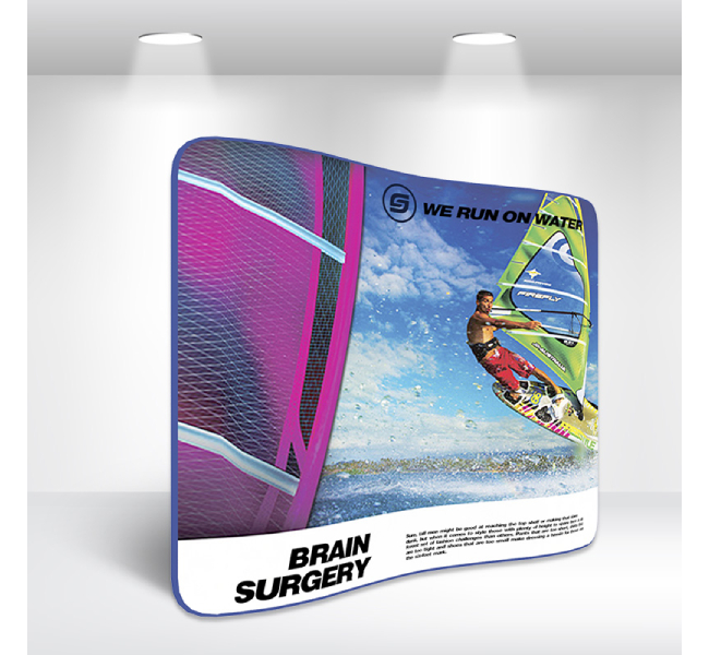 Ez tube backdrop curve - Premium printing and custom designs for businesses and events.