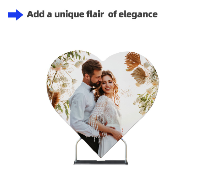Ez tube backdrop heart shape - Premium printing and custom designs for businesses and events.