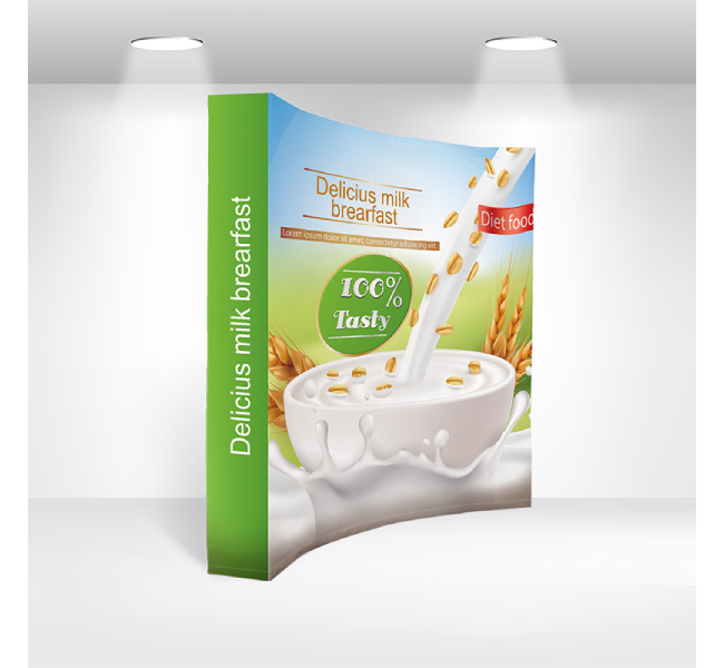 Fabric pop up display curve - Premium printing and custom designs for businesses and events.