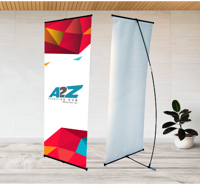 L banner stands - Premium printing and custom designs for businesses and events.