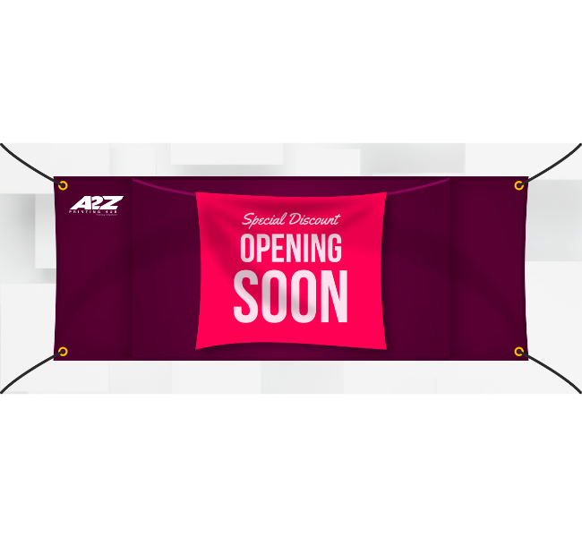 Opening soon banners - Premium printing and custom designs for businesses and events.