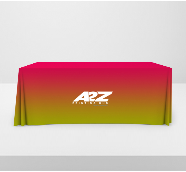 Pleated table covers - Premium printing and custom designs for businesses and events.