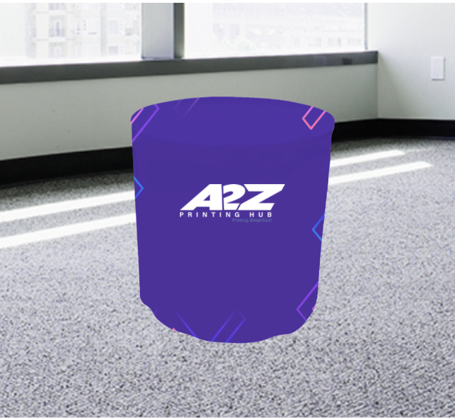 Round fitted table covers - Premium printing and custom designs for businesses and events.