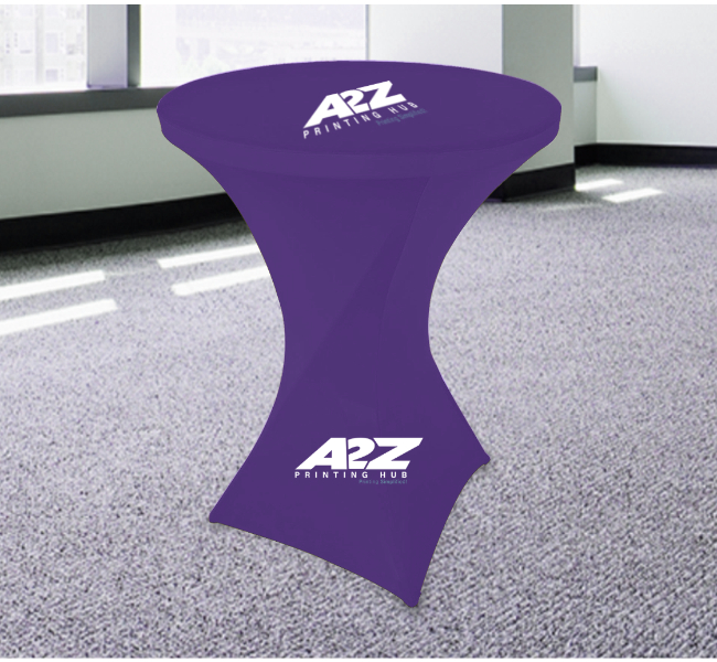 Round stretch table covers - Premium printing and custom designs for businesses and events.