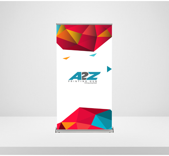 Portable Retractable Banner - Lightweight silver step stand