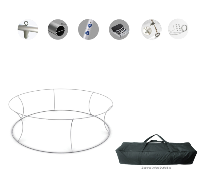 Skytube hanging banners circle - Premium printing and custom designs for businesses and events.