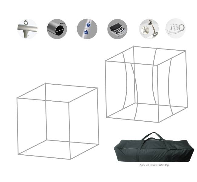 SkyTube Hanging Banner - Square Cube for trade shows - Image 4