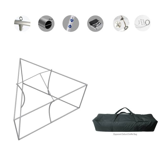 Skytube hanging banners triangle - Premium printing and custom designs for businesses and events.